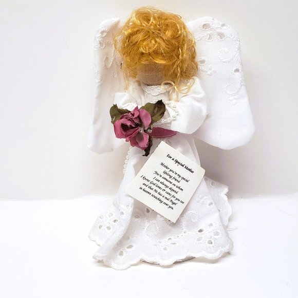 Angel Marycana San Jose Handmade Figurine Flower White Lace For a Special Mother - Picture 1 of 8
